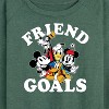 Women's - Disney - Friend Goals Lightweight French Terry Wide Neck Long Sleeve Shirt - 2 of 4