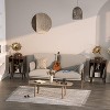 Aheaplus Record Player Stand with Power Outlet, Vinyl Stand with 4 Storage Compartments - 2 of 4