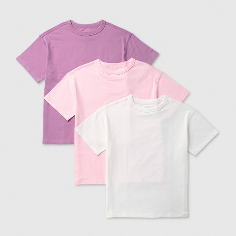 Cat & Jack Kids' Adaptive 3pk Short Sleeve T-Shirt - Cat & Jack™ White L