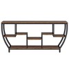 70.9" Console Sofa Table with 7-Tier Staggered Storage Shelves, Extra Long Narrow Design, Multi-Functional Use and Adjustable Leg Pads - 4 of 4
