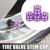 Unique Bargains Universal Car Dice Shape Wheel Tyre Tire Valve Air Stem Cap Cover 4 Pcs - 2 of 4