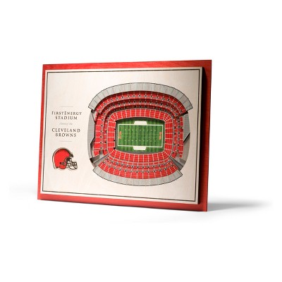 NFL Cleveland Browns 5-Layer Stadiumviews 3D Wall Art