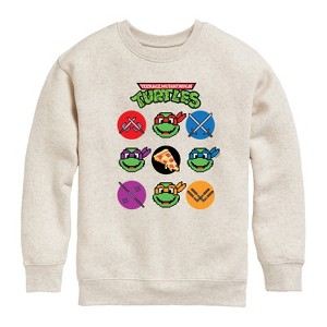 Boys' - Teenage Mutant Ninja Turtles - Turtles Grid Graphic Long Sleeve Fleece Sweatshirt - 1 of 3