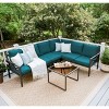 Leisure Made Blakely 5pc Aluminum Sectional in Peacock Fabric - 2 of 4