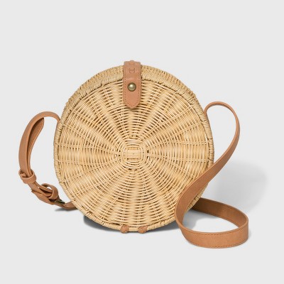 Rattan circle crossbody on sale bag