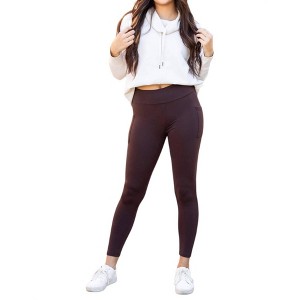 Women's Fleece Full Length Leggings with Pockets - Julia Rose - 1 of 4