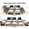 Extendable Dining Table With Removable Leaves, Modern Walnut Dining Table for 8–10, Expandable Rectangular Table for Family Meals-Maison Boucle - 3 of 4