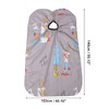 Unique Bargains Kid's Cartoon Pattern Hair Cut Barber Cape Gray Purple 1 Pc - 4 of 4