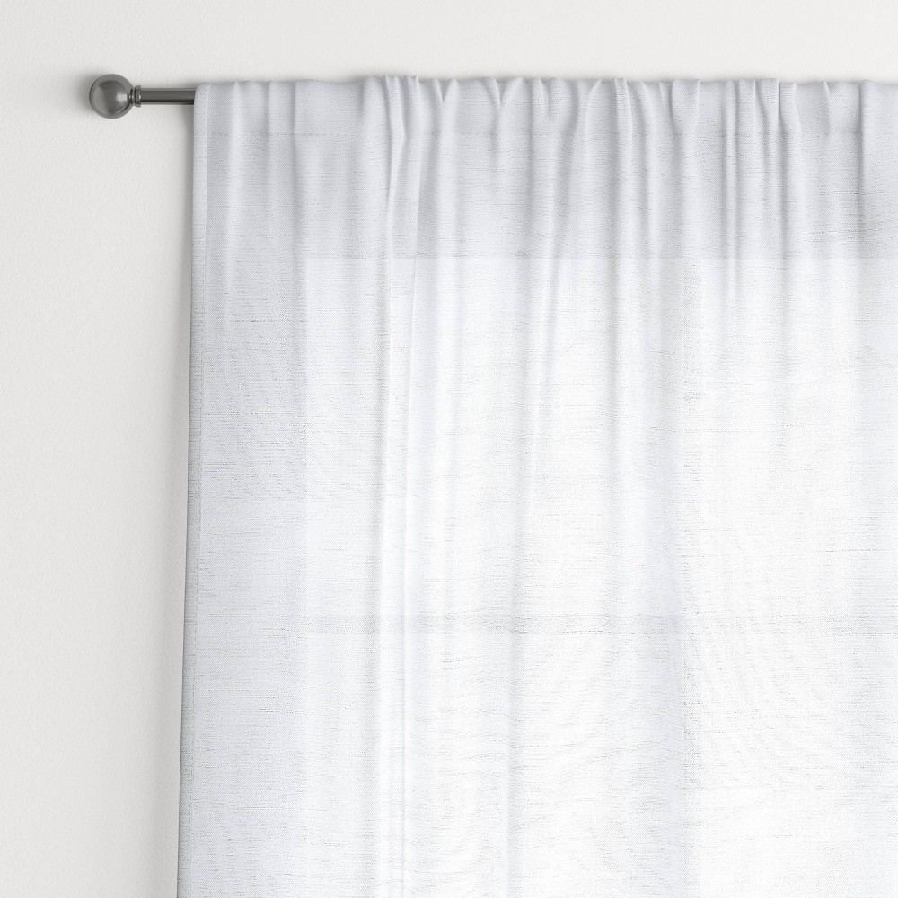 Photos - Curtains & Drapes 2pk 42"x63" Light Filtering Window Curtain Panels White - Room Essentials™