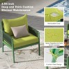 Nestfair 4pc Metal Frame Patio Set with Tempered Glass Table and Cushions - 3 of 4