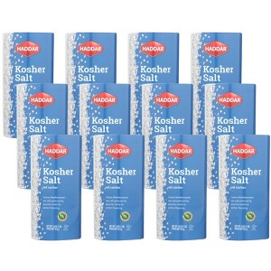 Haddar Kosher Salt - Case of 12/16 oz - 1 of 4