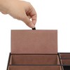 5 Compartment Faux Leather Valet Catchall Tray Organizer for Wallet, Keys, Phone - 10 x 7.3 x 2 in - 3 of 4