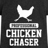 Girls' - Instant Message - Professional Chicken Chaser Fitted Short Sleeve Graphic T-Shirt - 2 of 4