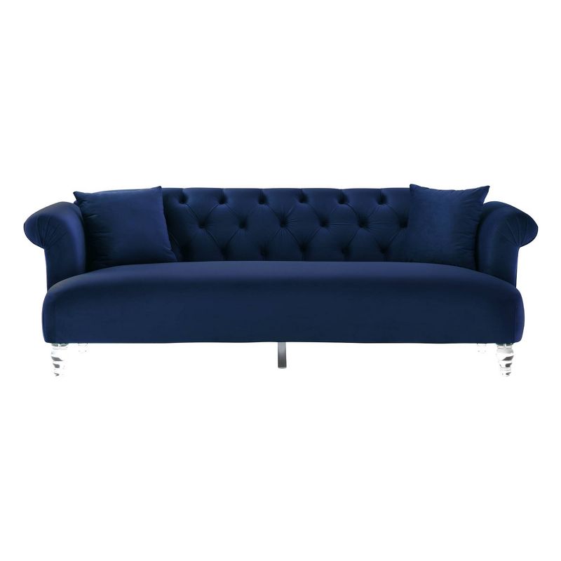 Elegance Contemporary Loveseat Sofas Blue/Acrylic - Armen Living, 1 of 7