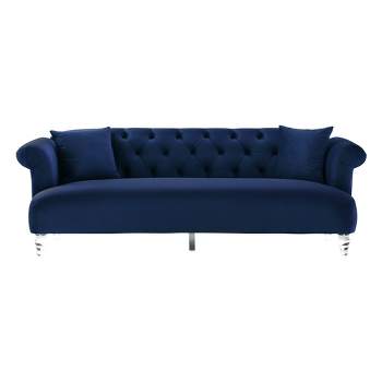 Elegance Contemporary Loveseat Sofas Blue/Acrylic - Armen Living