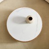 Sapphtopaz 35.43" Round Coffee Table with Fluted Design Wooden Coffee Table with Sintered Stone Tabletop Drum Center Table for Living Room - 4 of 4