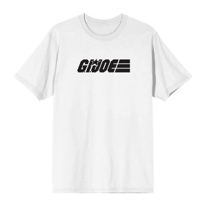 G.I. Joe Black Logo Men's White Crew Neck Short Sleeve T-shirt - 1 of 3