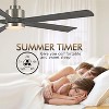 60" Nickel Modern LED Ceiling Fan with Lights and Remote for Living Room - 2 of 4