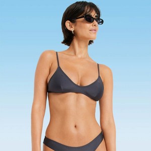 Women's Shimmer Scoop Neck Bikini Swimsuit Top - LSCN by LASCANA - 1 of 4