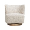 Jennifer Taylor Home Miranda 30" Armless Swivel Accent Chair, Natural Gray Chenille - 4 of 4
