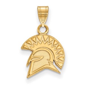 Black Bow Jewelry 14k Yellow Gold Plated Sterling Silver San Jose State Spartans NCAA Small Pendant - 1 of 3