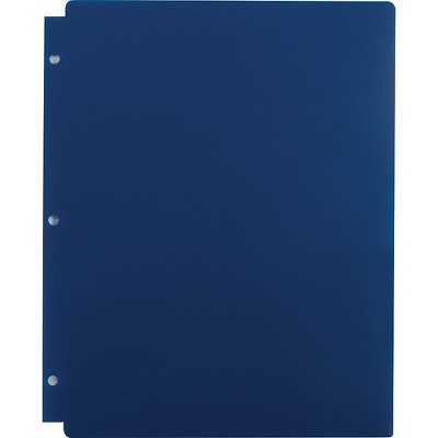 Staples 2 Pocket Poly Folder Navy 920302