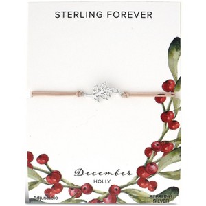 SHINE by Sterling Forever Sterling Silver Birth Flower Bolo Bracelet - 1 of 2