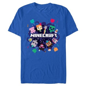 Mens Minecraft Alex Steve Portal Party T Shirt - 1 of 3