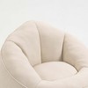 Armrest Beige Bean Bag Chairs for Adults with Ottoman, Memory Foam Bean Bag Chairs with Super Fiber - 4 of 4
