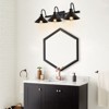 PAKOKULA 3-Lights Black Modemn Dimmable Bathroom Vanity Light with Metal Cone shade - 4 of 4