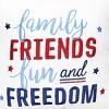 C&F Home 10" x 10" Family, Friends, & Freedom 4th of July Embroidered Patriotic Cotton Square Accent Small Petite Throw Pillow - 3 of 4