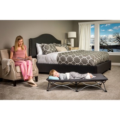 Regalo Gray Portable Toddler Travel Bed with Fitted Sheet