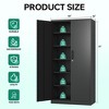 Lockable Metal Storage Cabinet 2-Door 5-Shelf, Mlezan Heavy Duty Garage Cabinet for Home/Office/Gym - 3 of 4