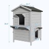 Heynemo Outdoor Cat House for Multiple-Cats Wooden Cat Shelter with Weatherproof Roof, Easy Access & Ventilation, Large Pet Catio for Cat - 2 of 4