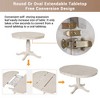 5-Piece Modern Dining Table Set, Round Table and 4 Solid Wood Chairs for Kitchen and Dining Room, Space-Saving Set - 2 of 4