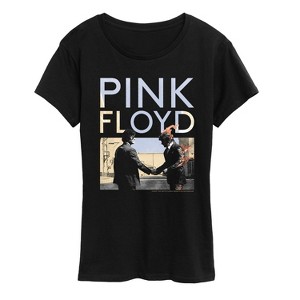 Women's - Pink Floyd - Pink Floyd Wywh Handshake Fire Short Sleeve Graphic T-Shirt - 1 of 4