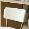Resenkos Counter Bar Stools, Counter Stool,Set of 2 Modern Bar Stools with Gold Metal Base for Kitchen, Dining and Living Room,Beige - 4 of 4