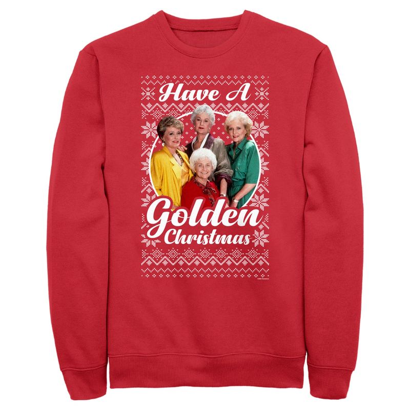 Men's The Golden Girls Ugly Christmas Portrait Sweatshirt, 1 of 5