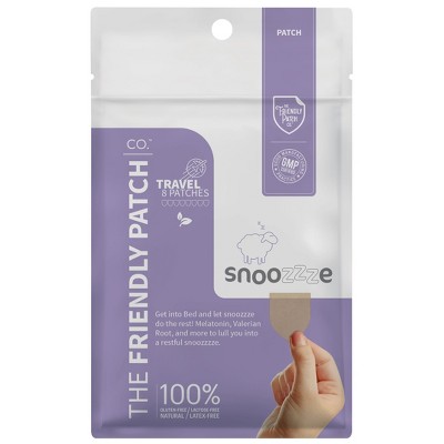 The Friendly Patch Snooze Sleep Patches 8 Melatonin, Valerian Root, Ashwagandha, Magnesium