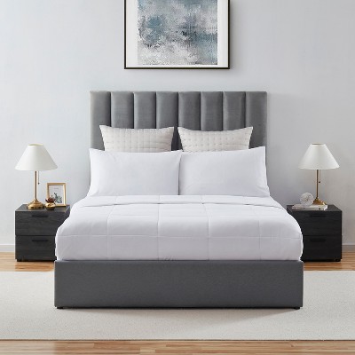 Black Alloy Steel 2-Drawer Nightstand Set