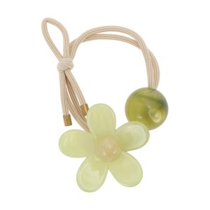 Unique Bargains Floral Beads Hair Elastic Band 1 Pc - 1 of 4