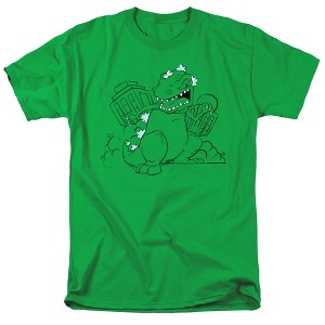 Rugrats Reptar Destroys City Adult T-Shirt Kelly Green 2X Large - 1 of 4