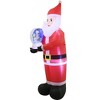 Occasions 8' INFLATABLE SANTA HOLDING SWIRLING LIGHTS SNOW GLOBE,  Tall, Multicolored - 2 of 3