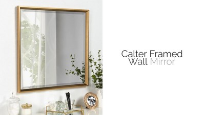 Gold Rectangular Beveled Wall Mirror with Polystyrene Frame