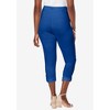 Jessica London Women's Plus Size Stretch Cotton Cuff-Button Capri Legging - 3 of 4