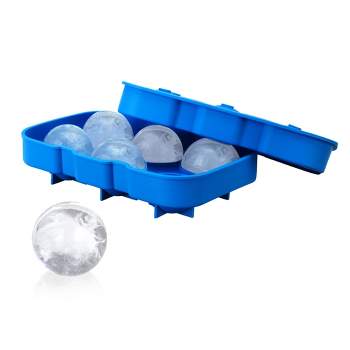 Large Cube Silicone Ice Tray, 2 Pack by Kitch, Giant 2 Inch Ice Cubes Keep  Your Drink Cooled for Hours - Cobalt Blue