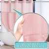 No Hook Shower Curtain with Snap Liner, Hotel Luxury Pink, 71Wx 74H, Waterproof, Washable, See Through Top Window - 2 of 4