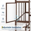 Wooden Greenhouse for Outdoors, Cedar Frame Polycarbonate Walk-In Greenhouse with Roof Vent, Durable Wood Greenhouse for Garden or Backyard - 4 of 4