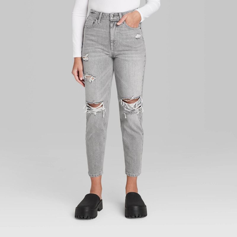 Women's Super-High Rise Tapered Jeans - Wild Fable™ Gray Wash, 3 of 6