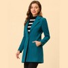 INSPIRE CHIC Women's Regular Fit Notched Lapel Long Sleeve Buttoned Classic Coat - 2 of 4